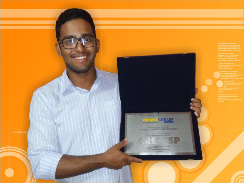 Aluno da FAFRAM recebe o prêmio CREA-SP